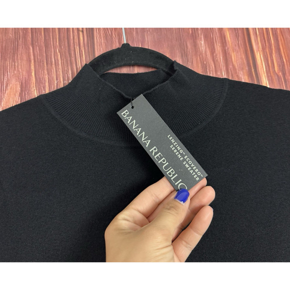 NWT Banana Republic Giulia Midi Sweater Dress Career Black Size Medium M - Picture 5 of 8